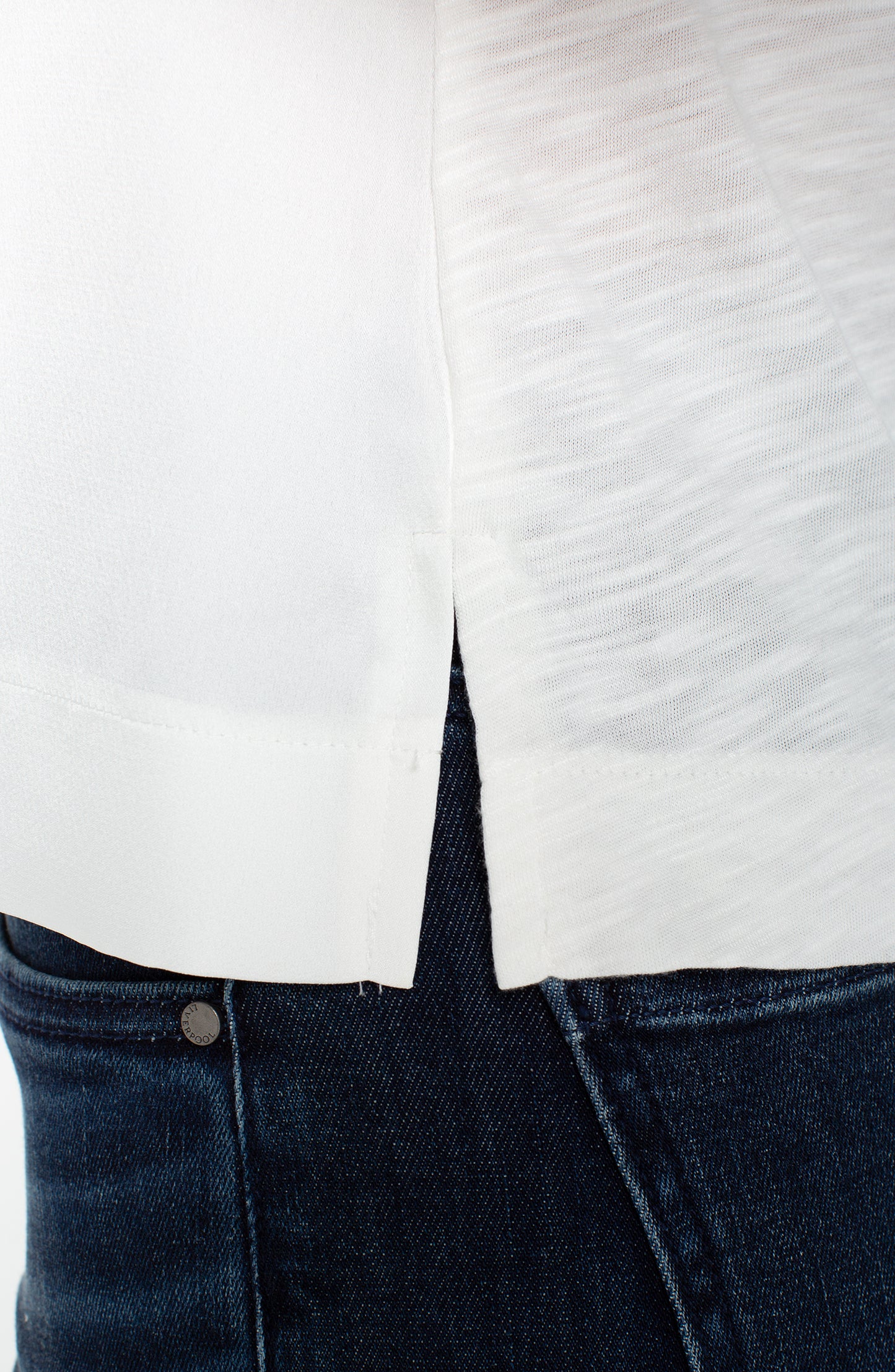 Liverpool SLEEVELESS V NECK WOVEN TOP (Whipped Cream or Black)