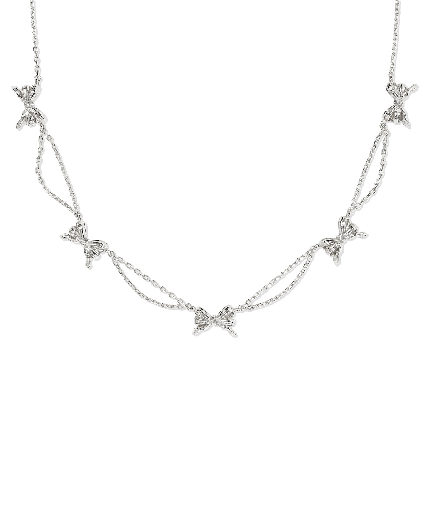 Kendra Scott BOW STRAND NECKLACE SILVER