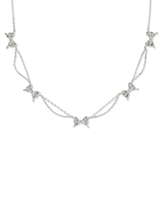 Kendra Scott BOW STRAND NECKLACE SILVER
