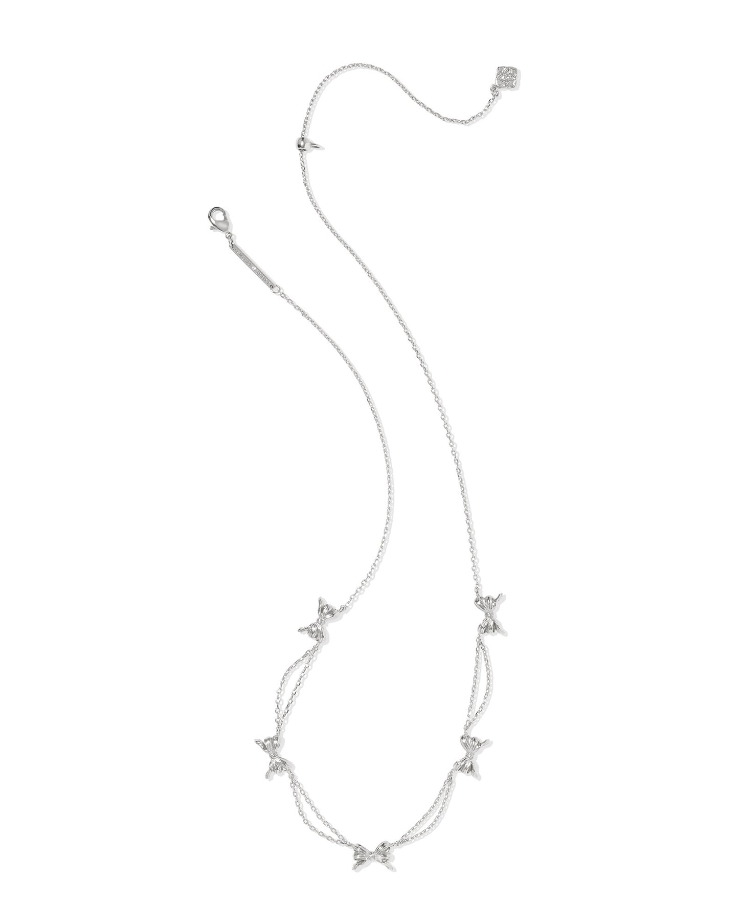 Kendra Scott BOW STRAND NECKLACE SILVER