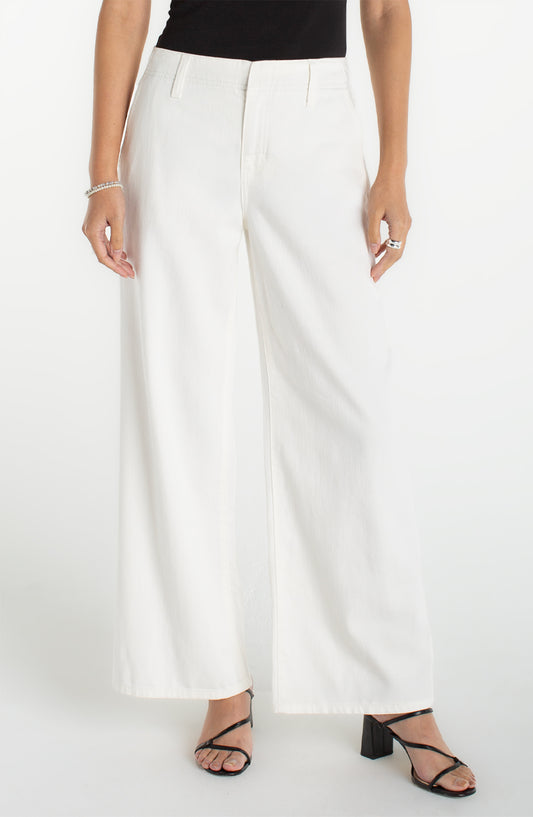 Liverpool Weekender wide leg 30" inseam White