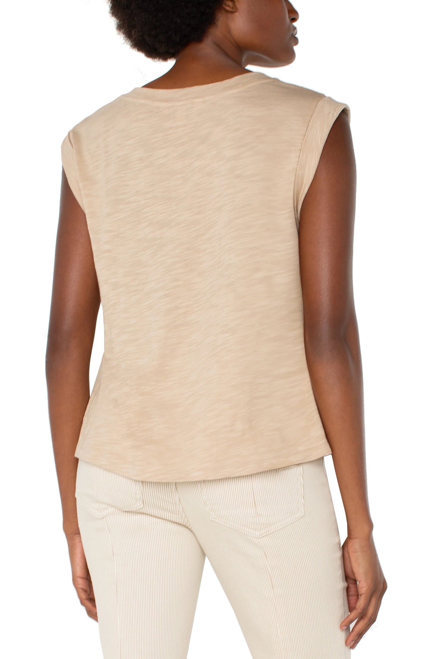 Liverpool Sleeveless Woven Knit Top