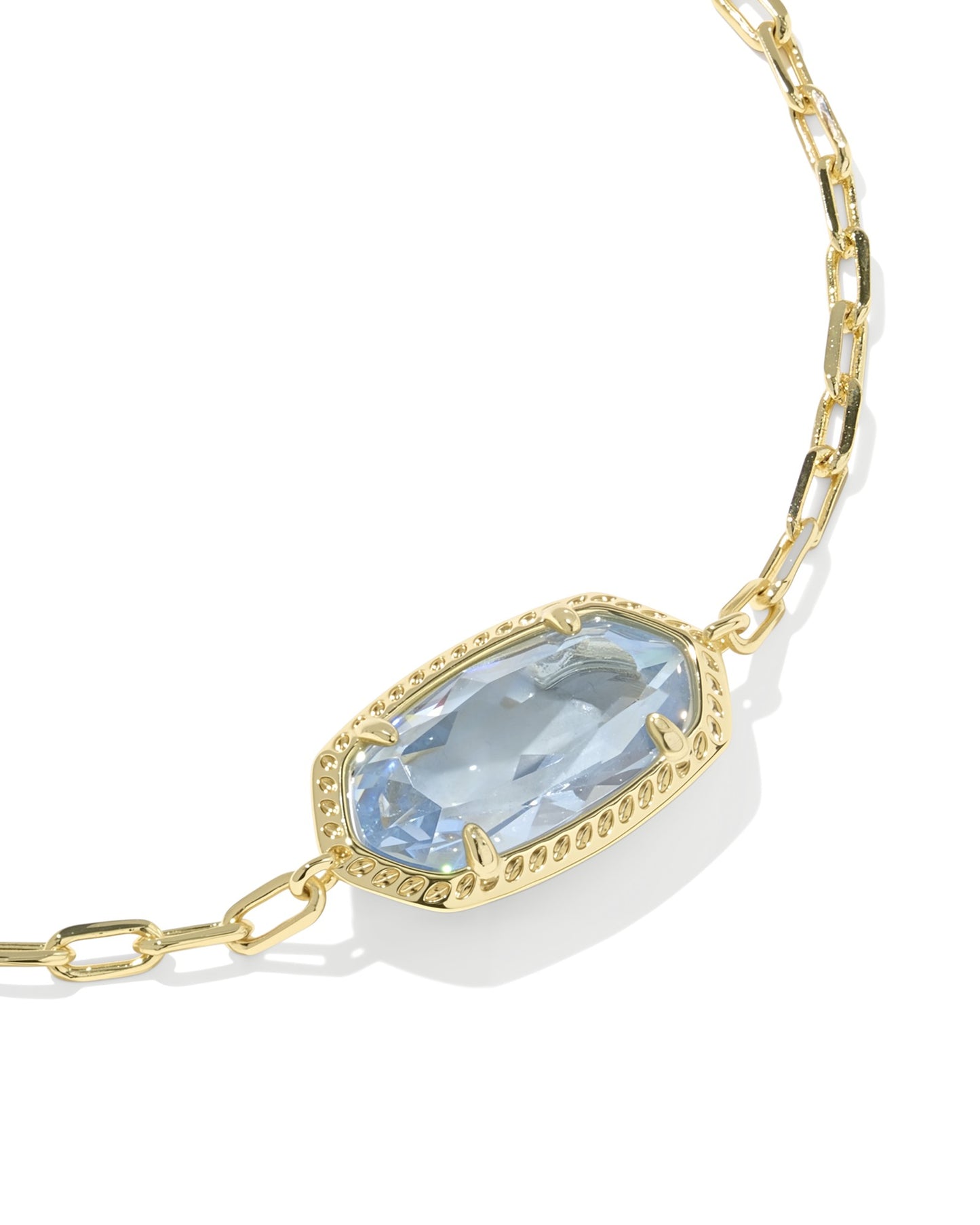 Kendra Scott ELAINA LUXE CHAIN BRACELET GOLD LIGHT BLUE CZ
