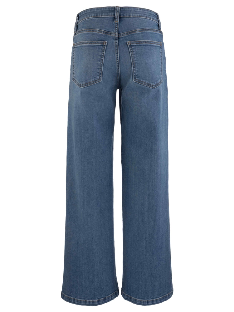 KUT from the KLOTH JEAN HIGH RISE WIDE FRONT SEAM PATCH FRONT POCKETSKTS