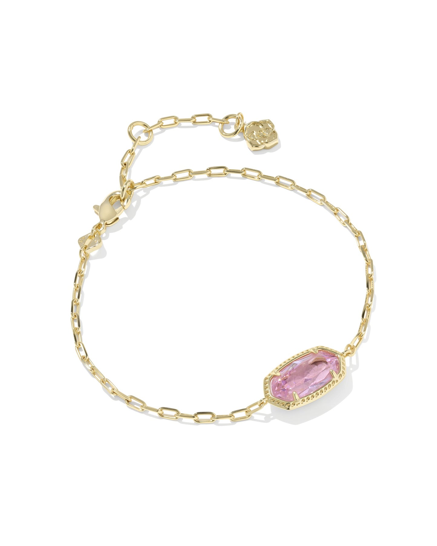 Kendra Scott ELAINA LUXE CHAIN BRACELET GOLD LIGHT PINK CZ
