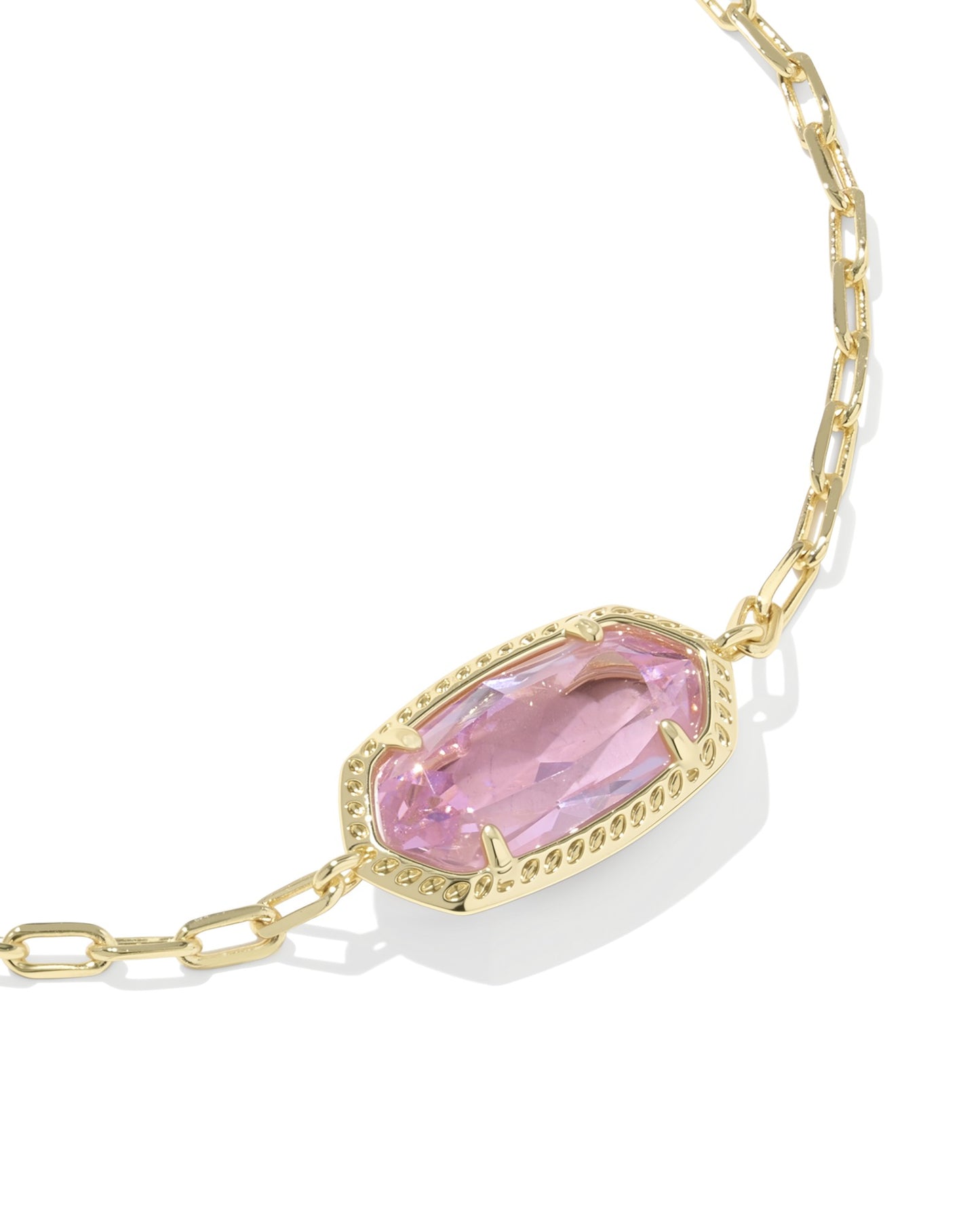Kendra Scott ELAINA LUXE CHAIN BRACELET GOLD LIGHT PINK CZ