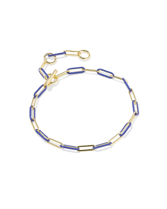 Kendra Scott COURTNEY GOLD ENAMEL LINK AND CHAIN BRACELET (Multiple Colors)