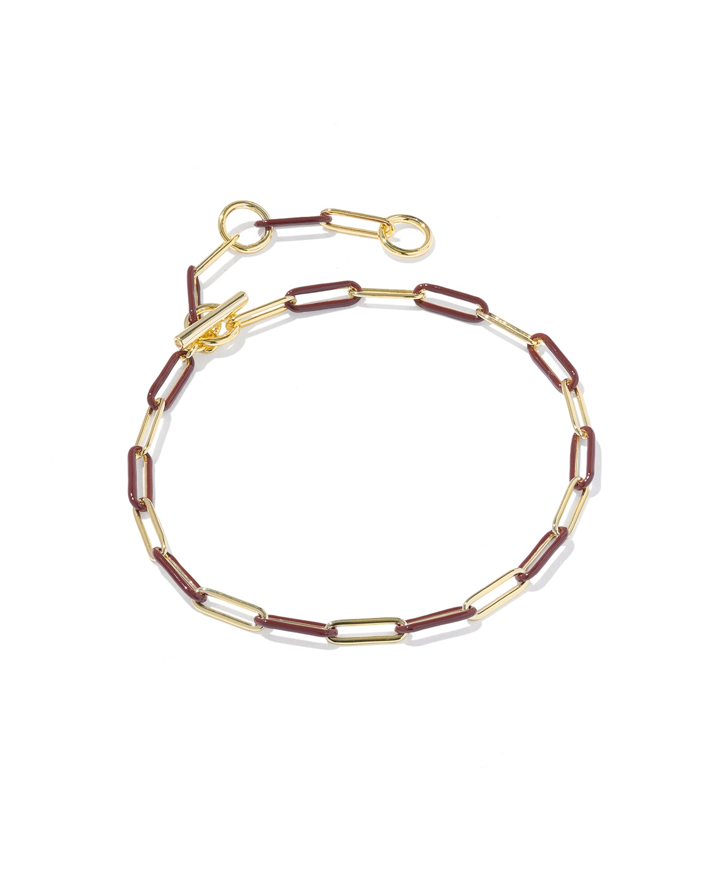 Kendra Scott COURTNEY GOLD ENAMEL LINK AND CHAIN BRACELET (Multiple Colors)