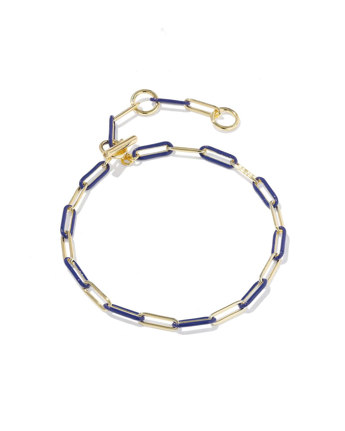 Kendra Scott COURTNEY GOLD ENAMEL LINK AND CHAIN BRACELET (Multiple Colors)