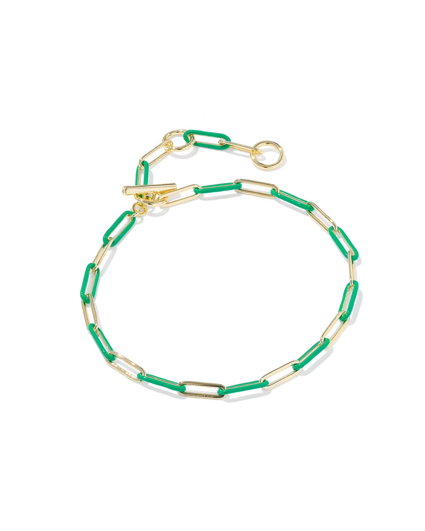 Kendra Scott COURTNEY GOLD ENAMEL LINK AND CHAIN BRACELET (Multiple Colors)