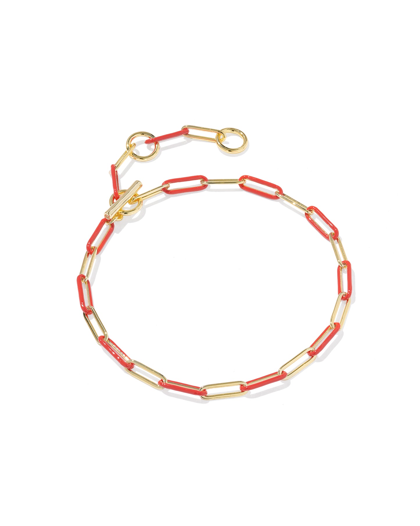 Kendra Scott COURTNEY GOLD ENAMEL LINK AND CHAIN BRACELET (Multiple Colors)