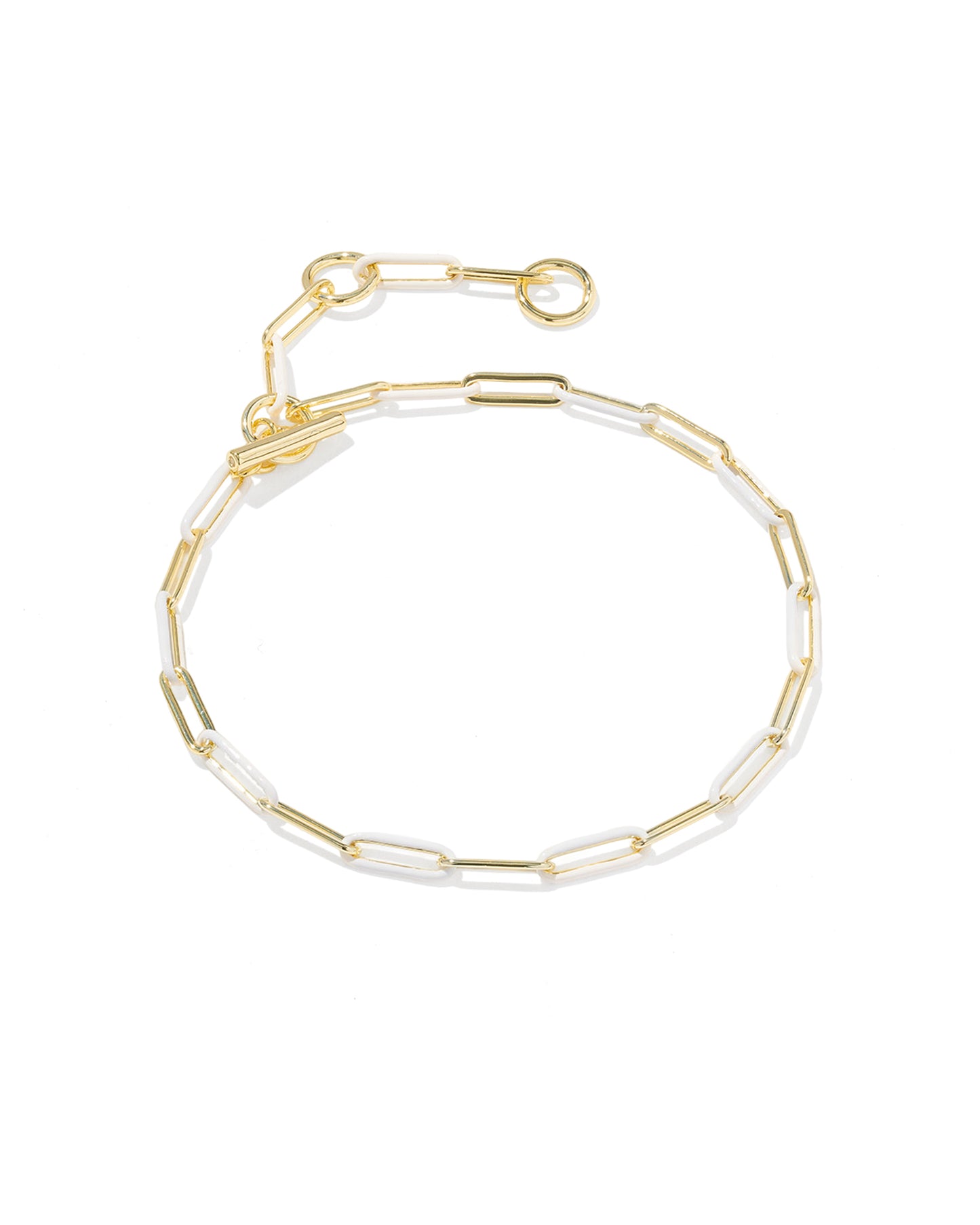 Kendra Scott COURTNEY GOLD ENAMEL LINK AND CHAIN BRACELET (Multiple Colors)