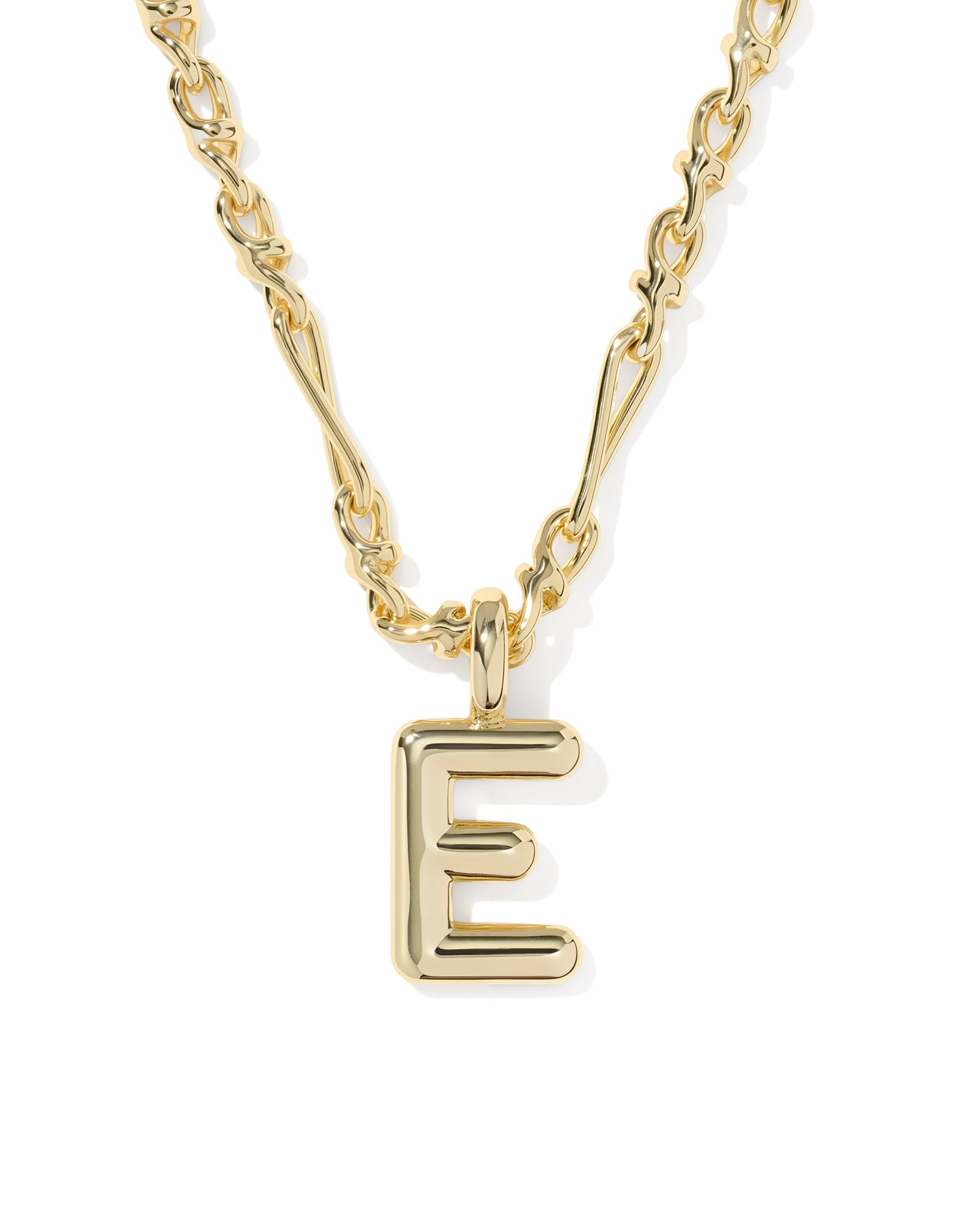 Kendra Scott BUBBLE LETTER SHORT PENDANT NECKLACE GOLD (Multiple Letters)