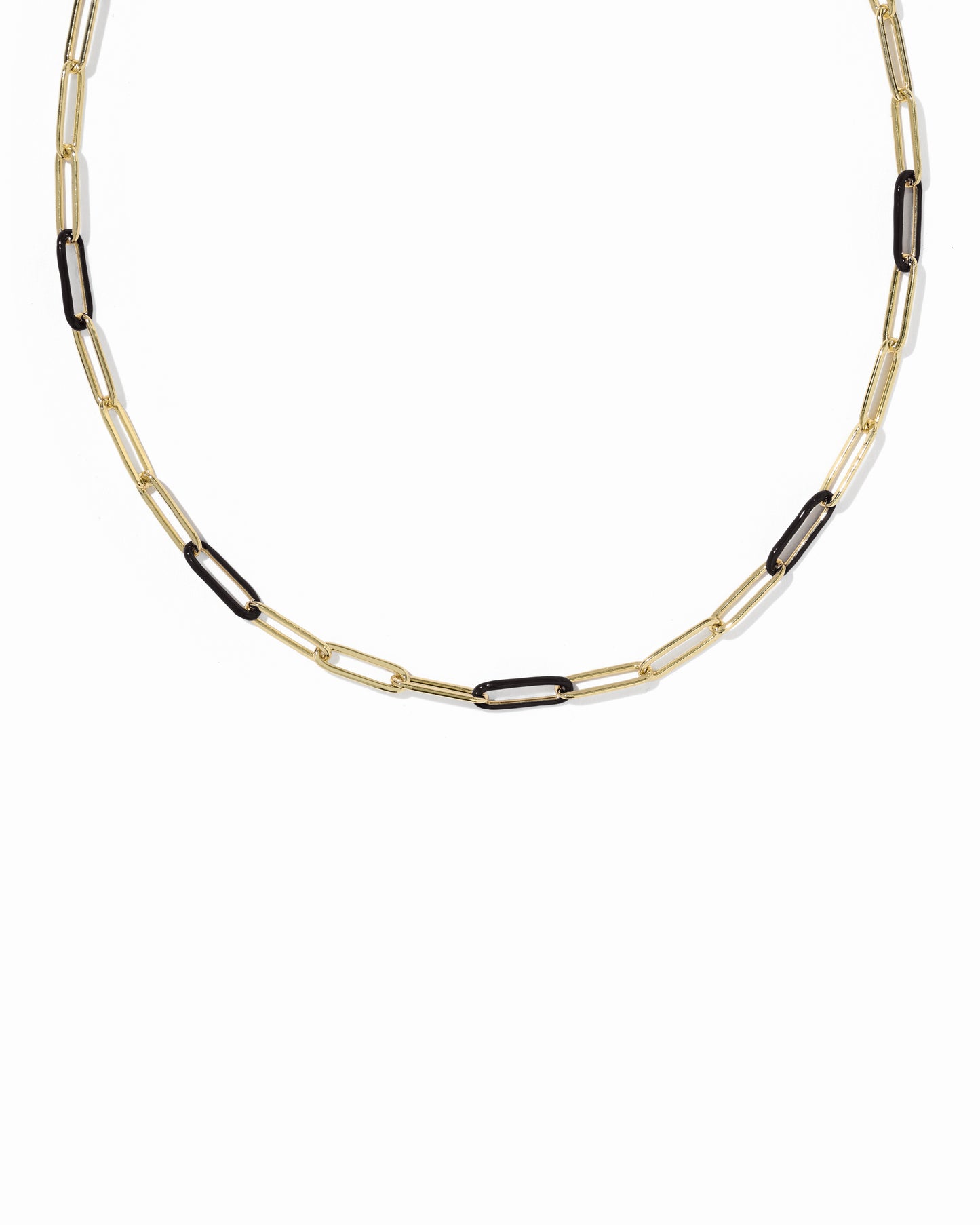 KENDRA SCOTT COURTNEYGOLD ENAMEL LINK AND CHAIN NECKLACE