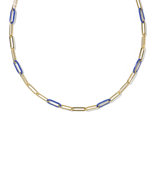 KENDRA SCOTT COURTNEYGOLD ENAMEL LINK AND CHAIN NECKLACE