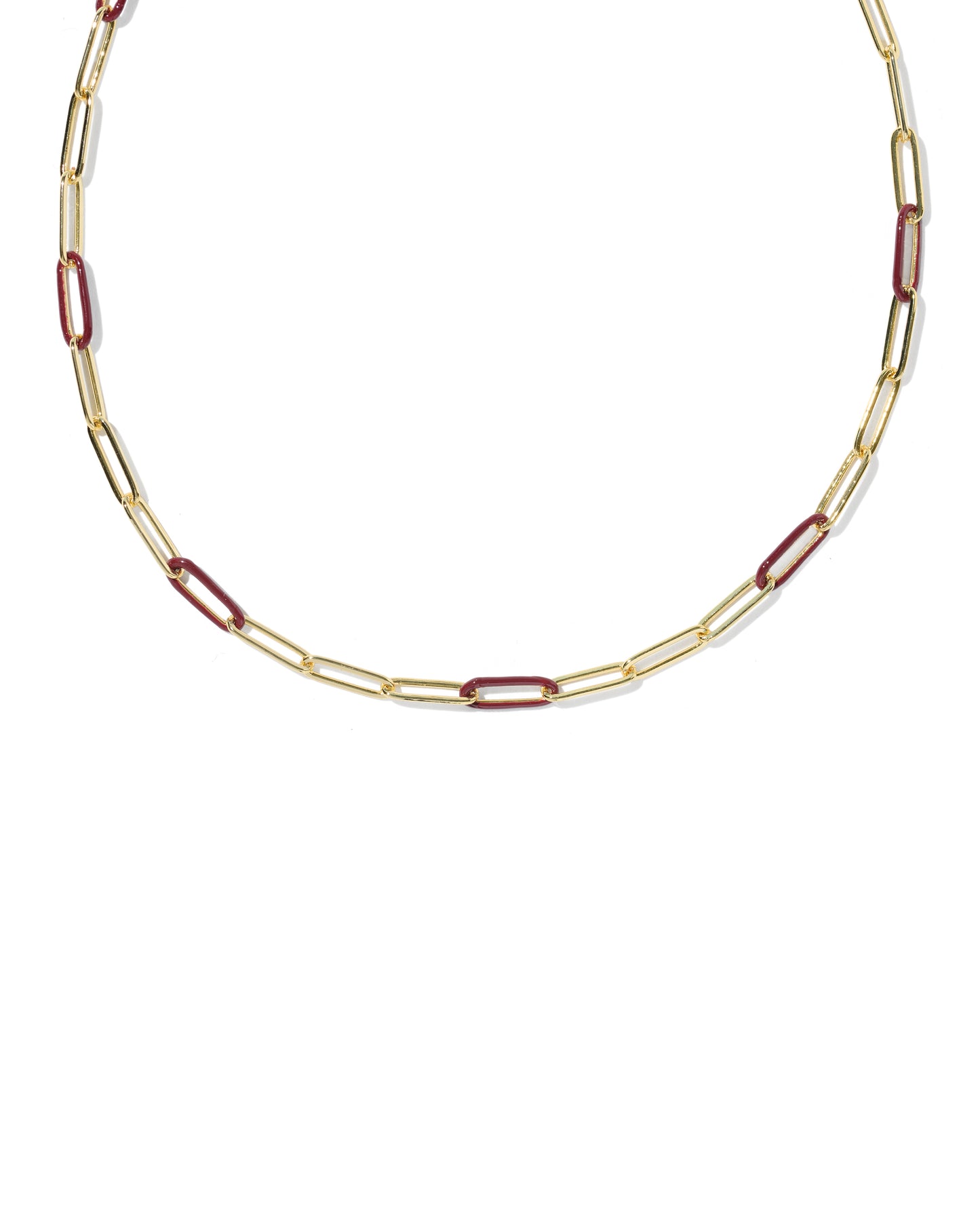 KENDRA SCOTT COURTNEYGOLD ENAMEL LINK AND CHAIN NECKLACE