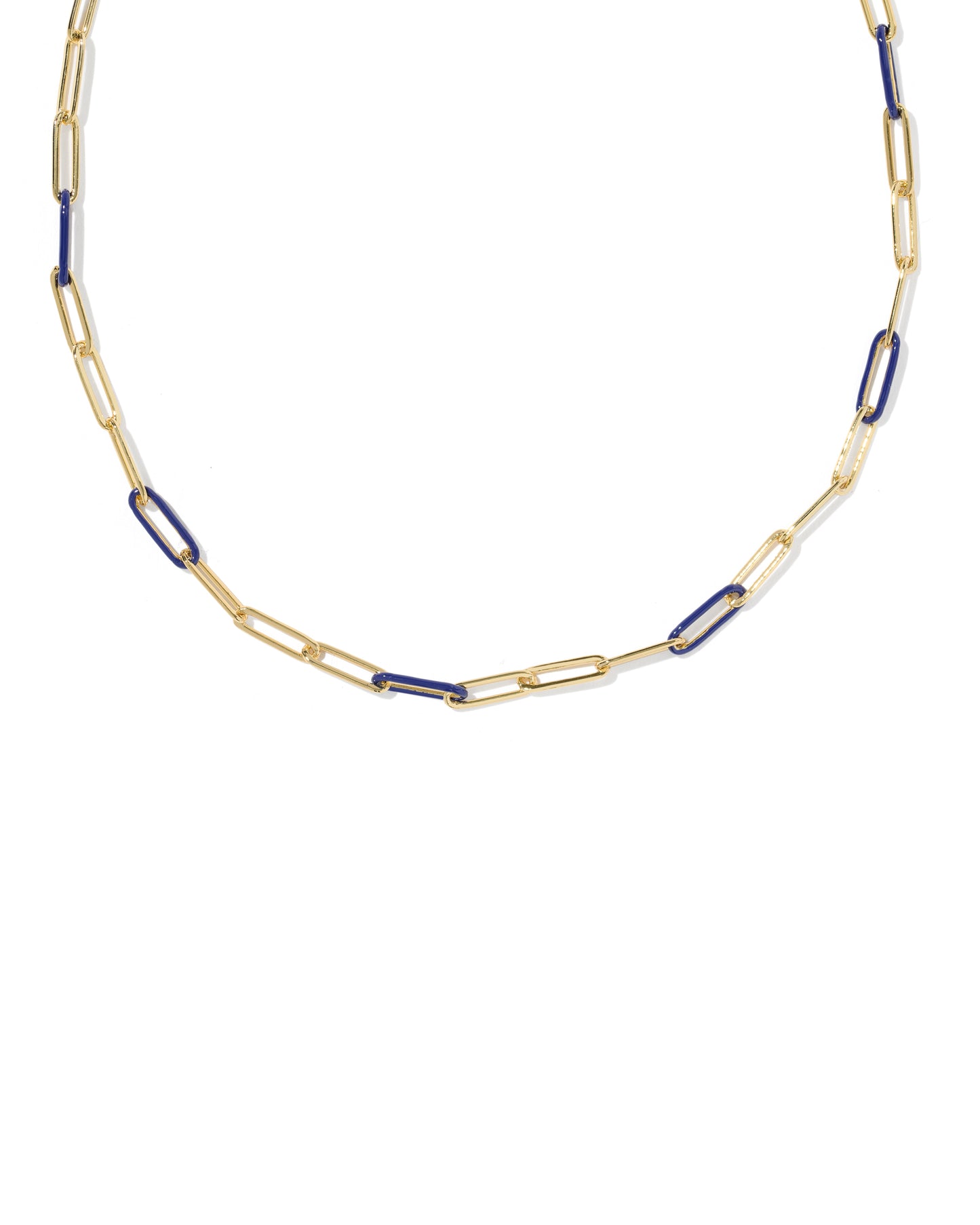 KENDRA SCOTT COURTNEYGOLD ENAMEL LINK AND CHAIN NECKLACE