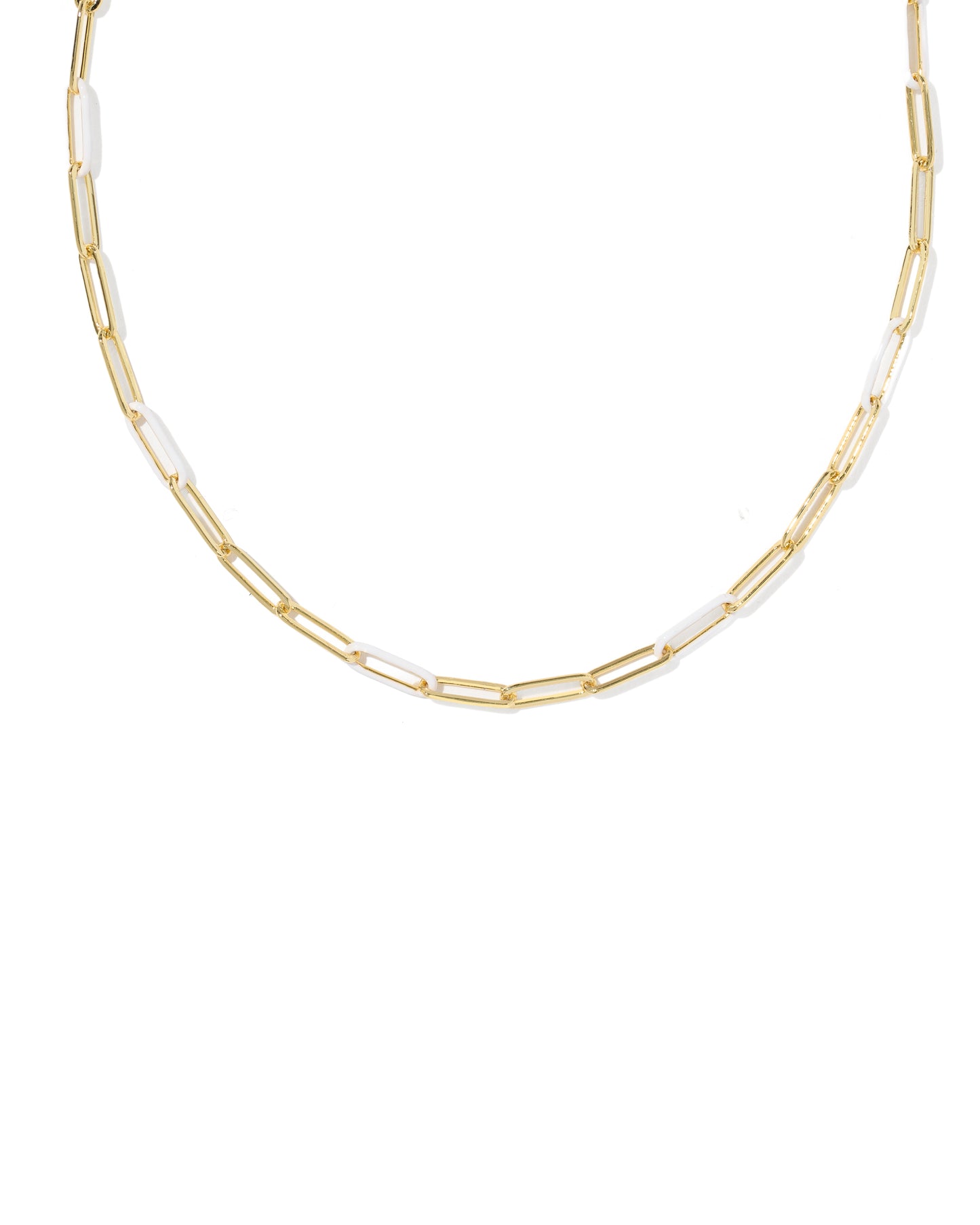KENDRA SCOTT COURTNEYGOLD ENAMEL LINK AND CHAIN NECKLACE