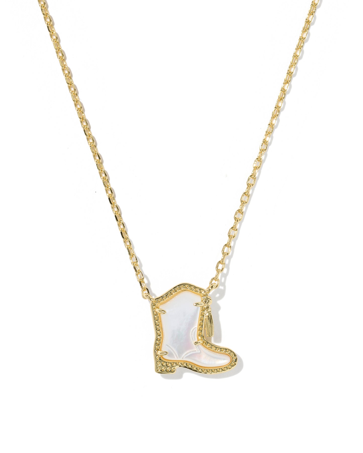 KENDRA SCOTT DRILL TEAM BOOT SHORT PENDANT NECKLACE GOLD or SILVER