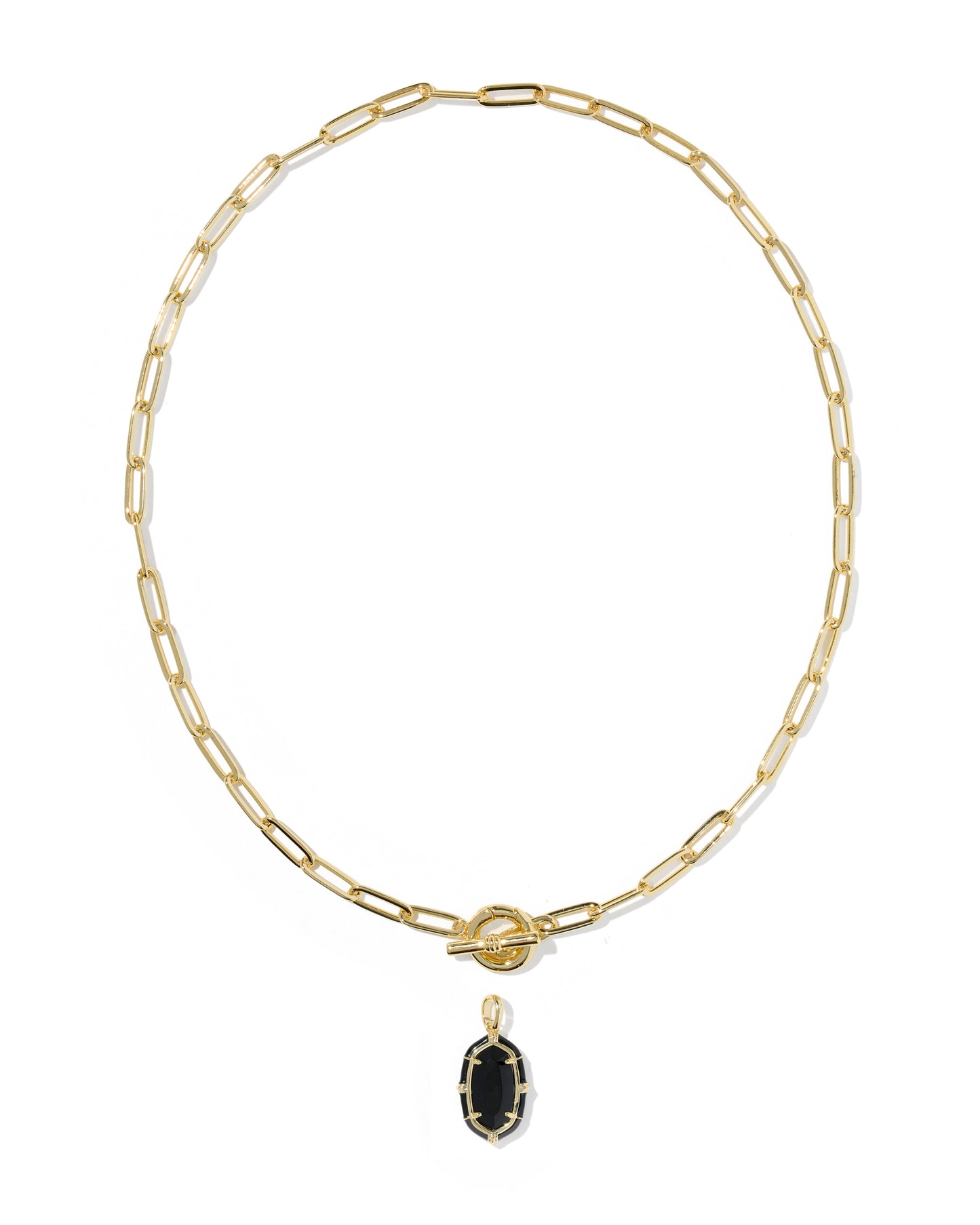 KENDRA SCOTT ELISA GOLD ENAMEL LINK AND CHAIN NECKLACE