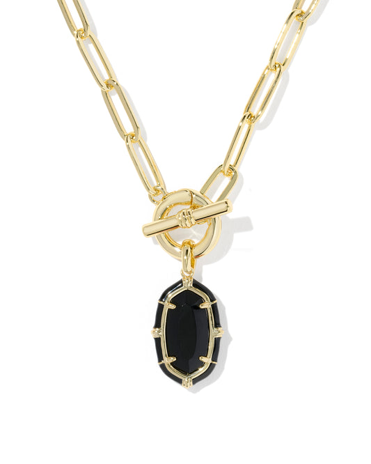 KENDRA SCOTT ELISA GOLD ENAMEL LINK AND CHAIN NECKLACE