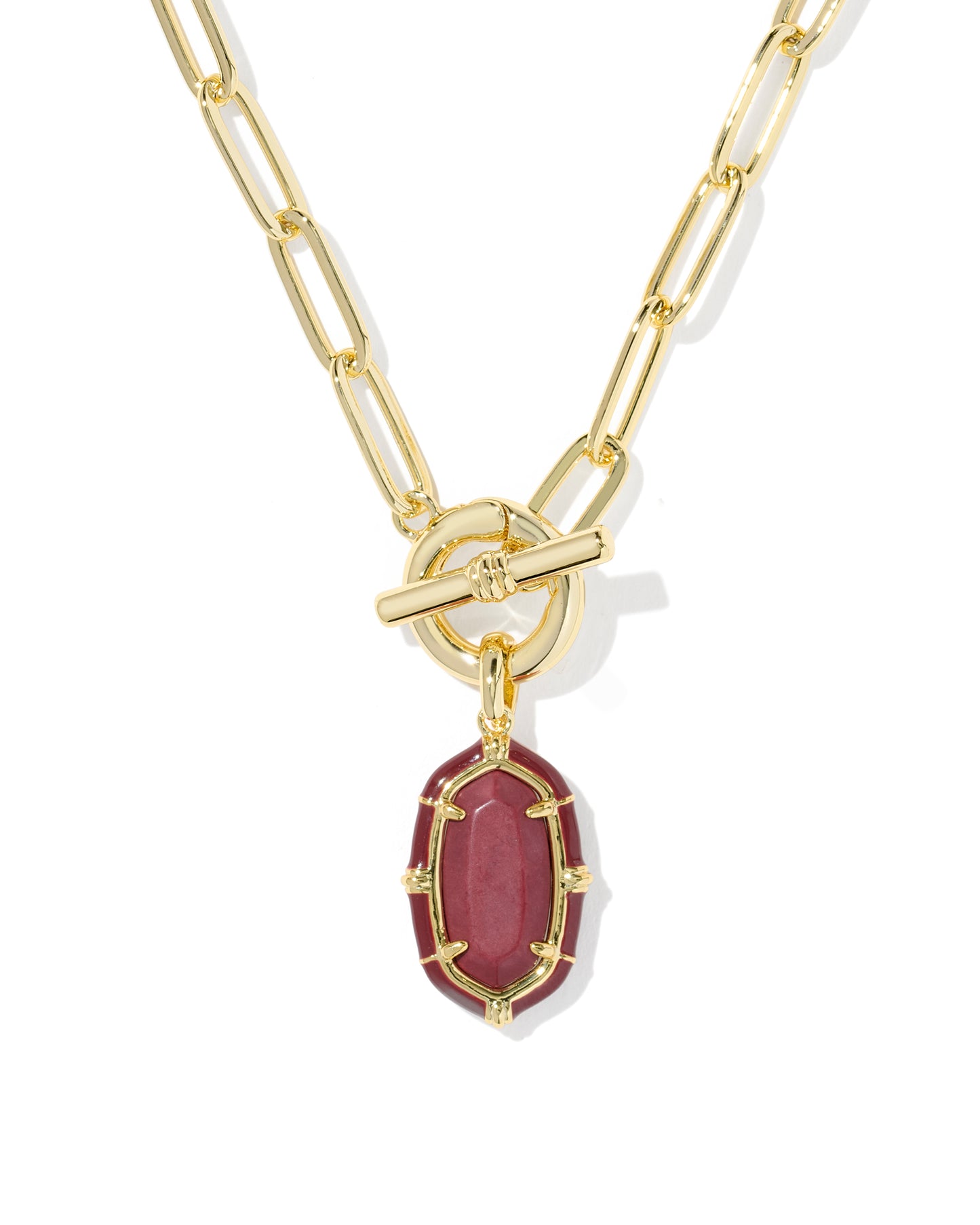 KENDRA SCOTT ELISA GOLD ENAMEL LINK AND CHAIN NECKLACE