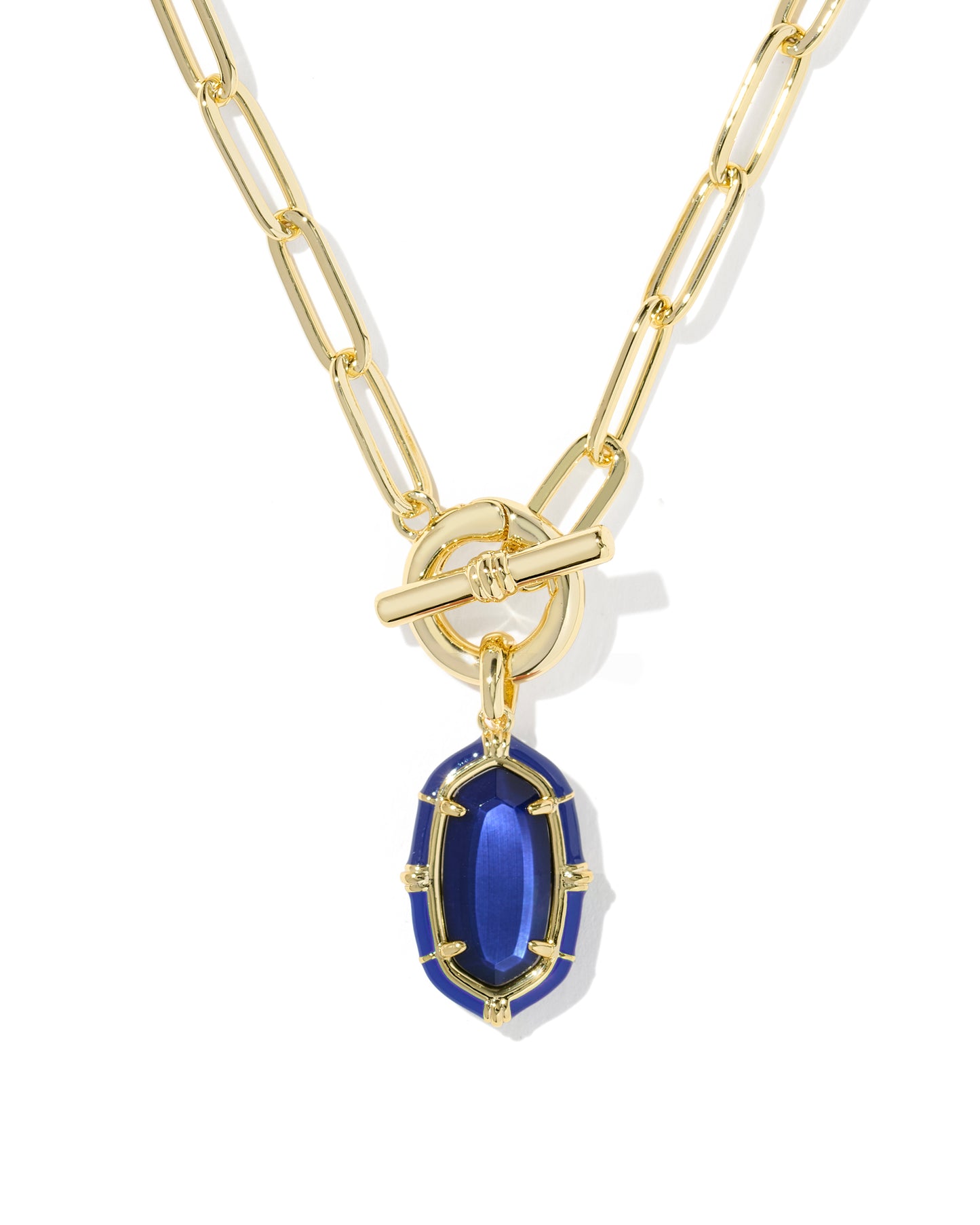 KENDRA SCOTT ELISA GOLD ENAMEL LINK AND CHAIN NECKLACE