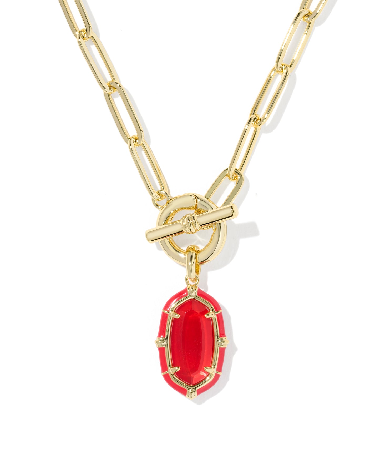 KENDRA SCOTT ELISA GOLD ENAMEL LINK AND CHAIN NECKLACE