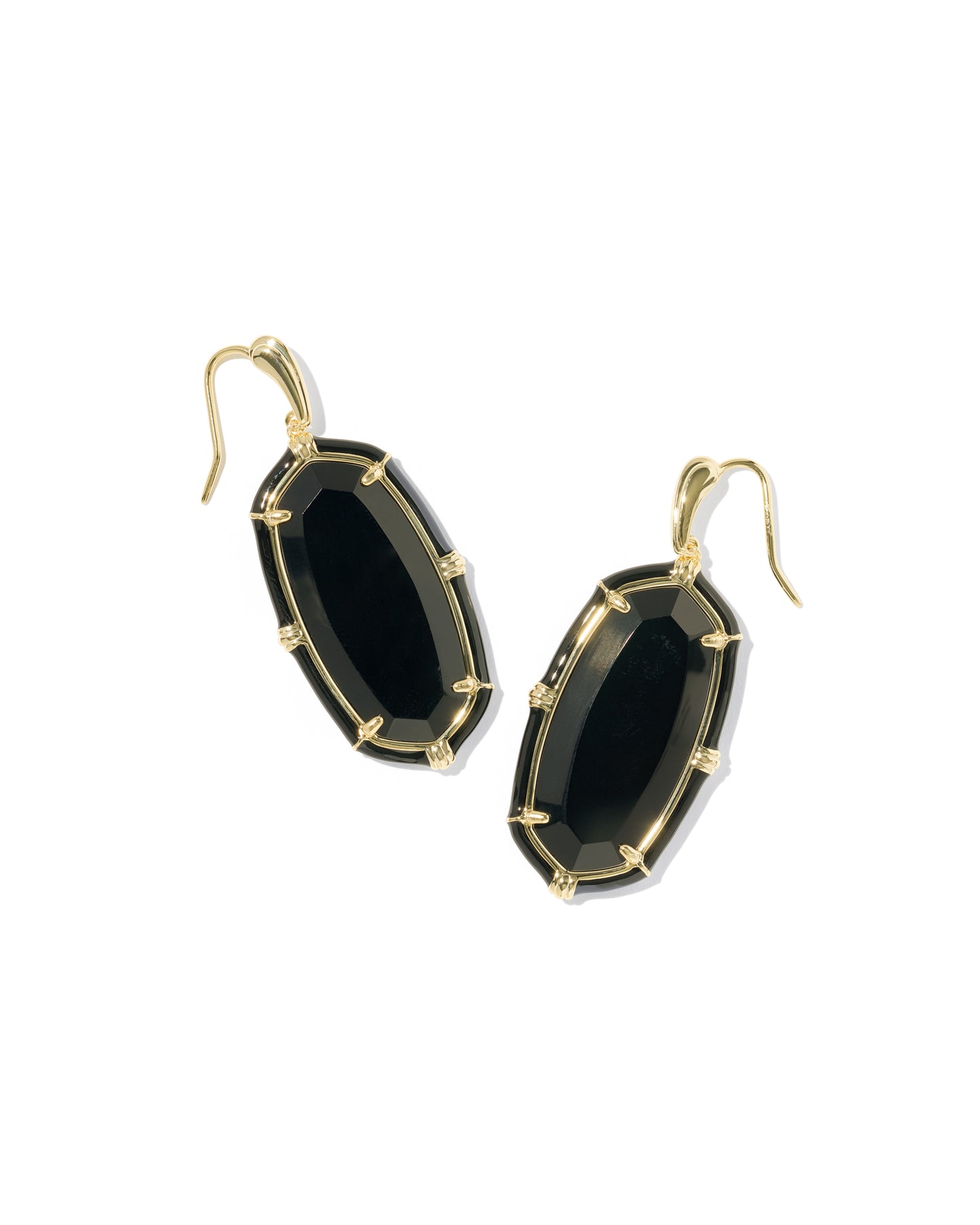 KENDRA SCOTT ELLE GOLD ENAMEL DROP EARRINGS