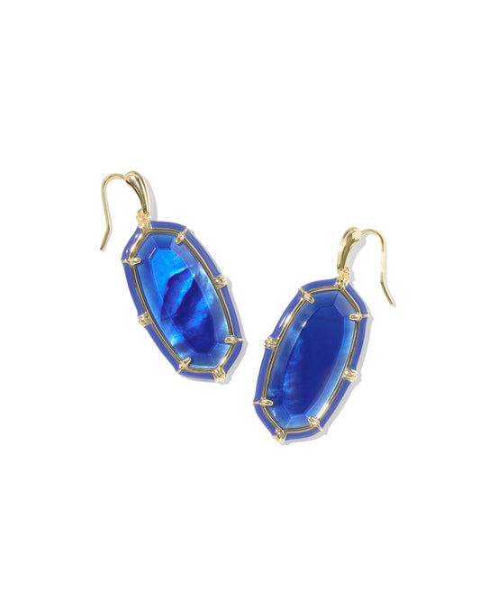 KENDRA SCOTT ELLE GOLD ENAMEL DROP EARRINGS