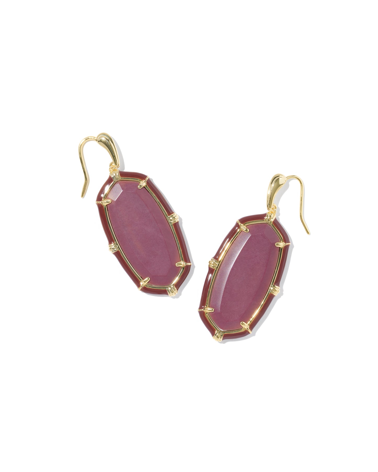 KENDRA SCOTT ELLE GOLD ENAMEL DROP EARRINGS