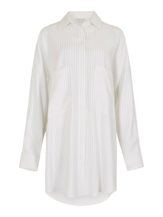 Pinstripe Oversized Shirt Dress