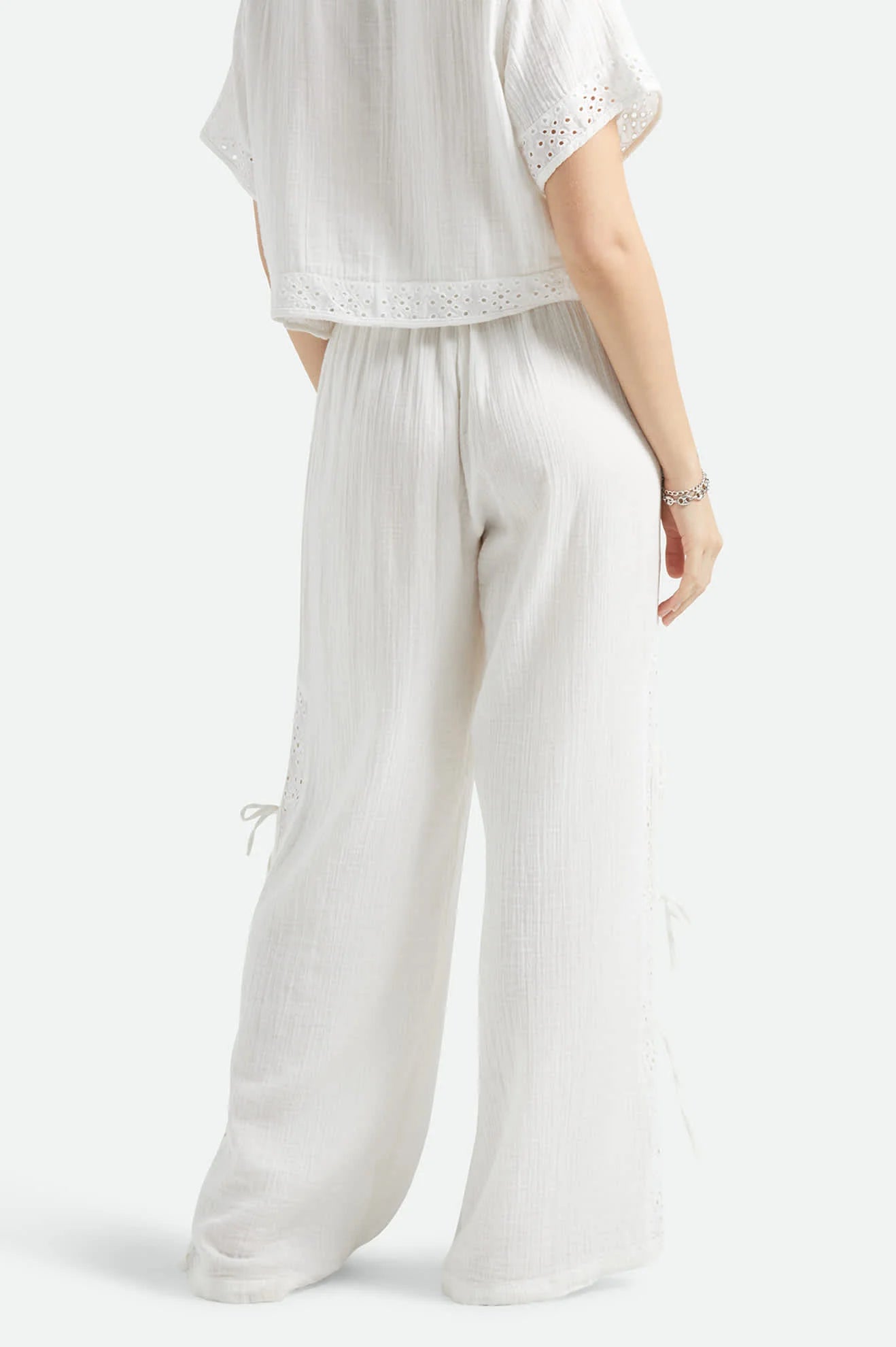 Brixton SEASIDE EYELET WIDE LEG PANT