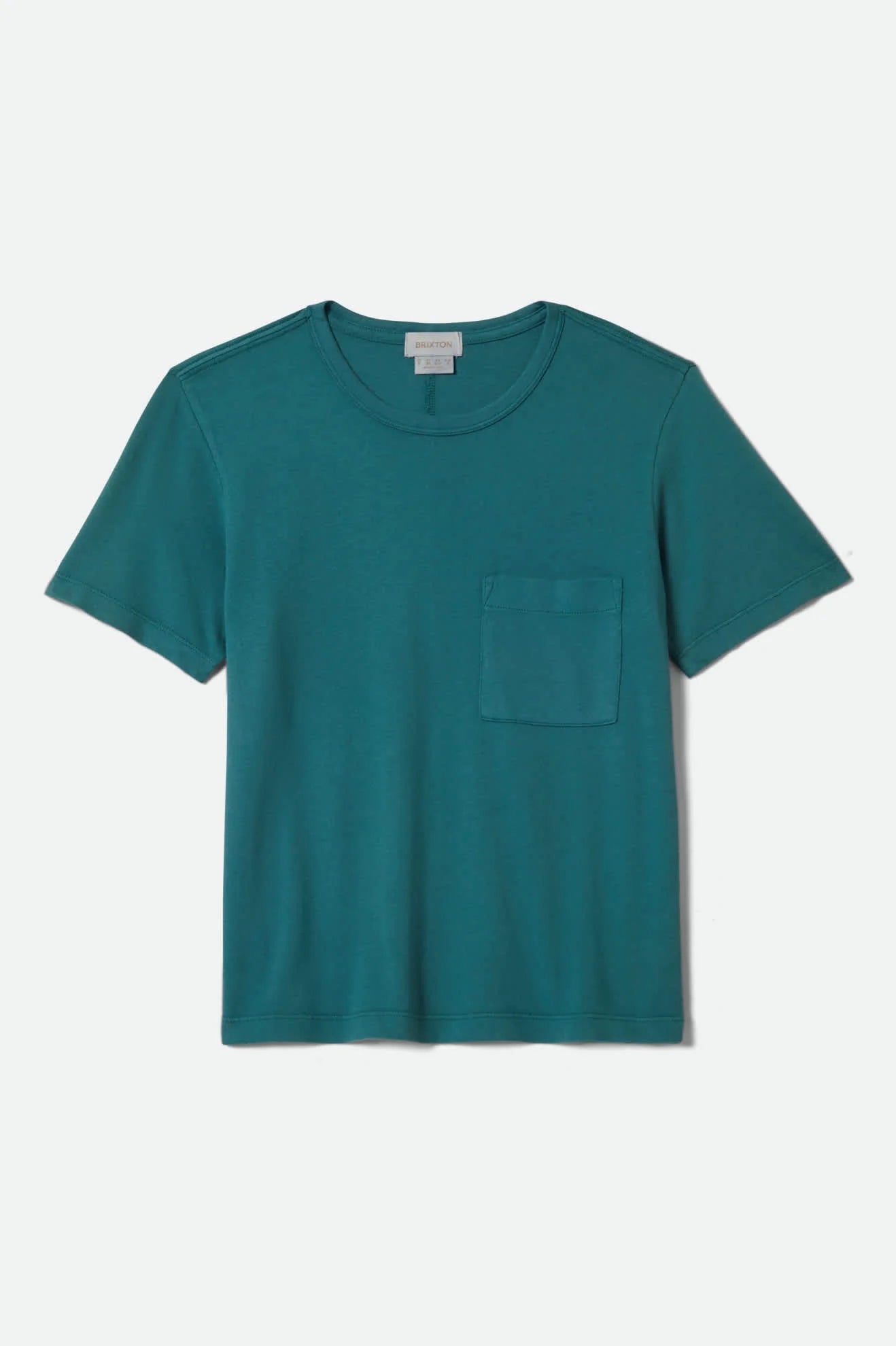 Brixton Washed Mediterranean Teal CAREFREE ORGANIC GARMENT DYE PERFECT T-SHIRT