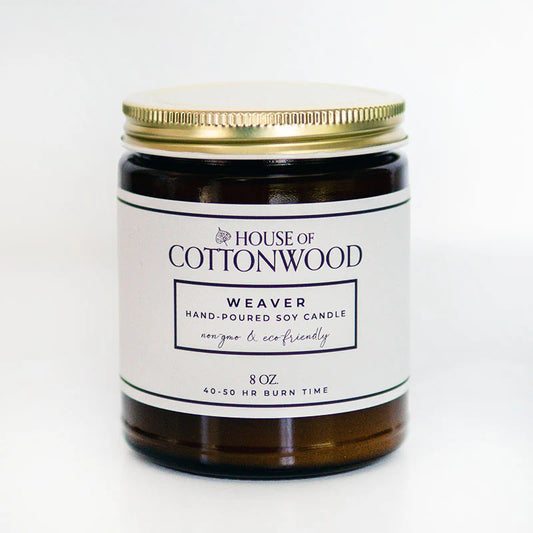 House of Cottonwood WEAVER HAND POURED SOY CANDLE