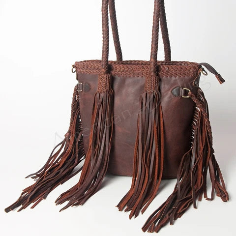 Leather fringe Shoulder Bag