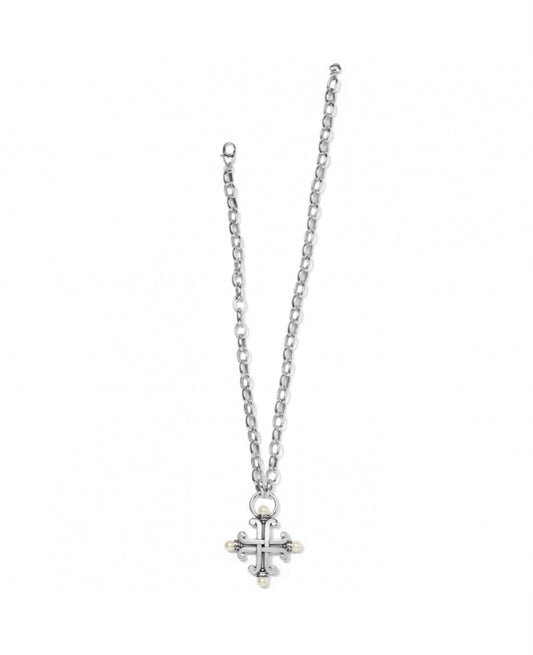 Taos Pearl Cross Necklace