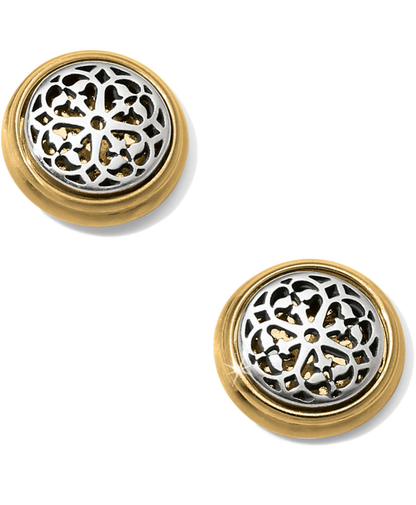 Ferrara Two Tone Post Earrings