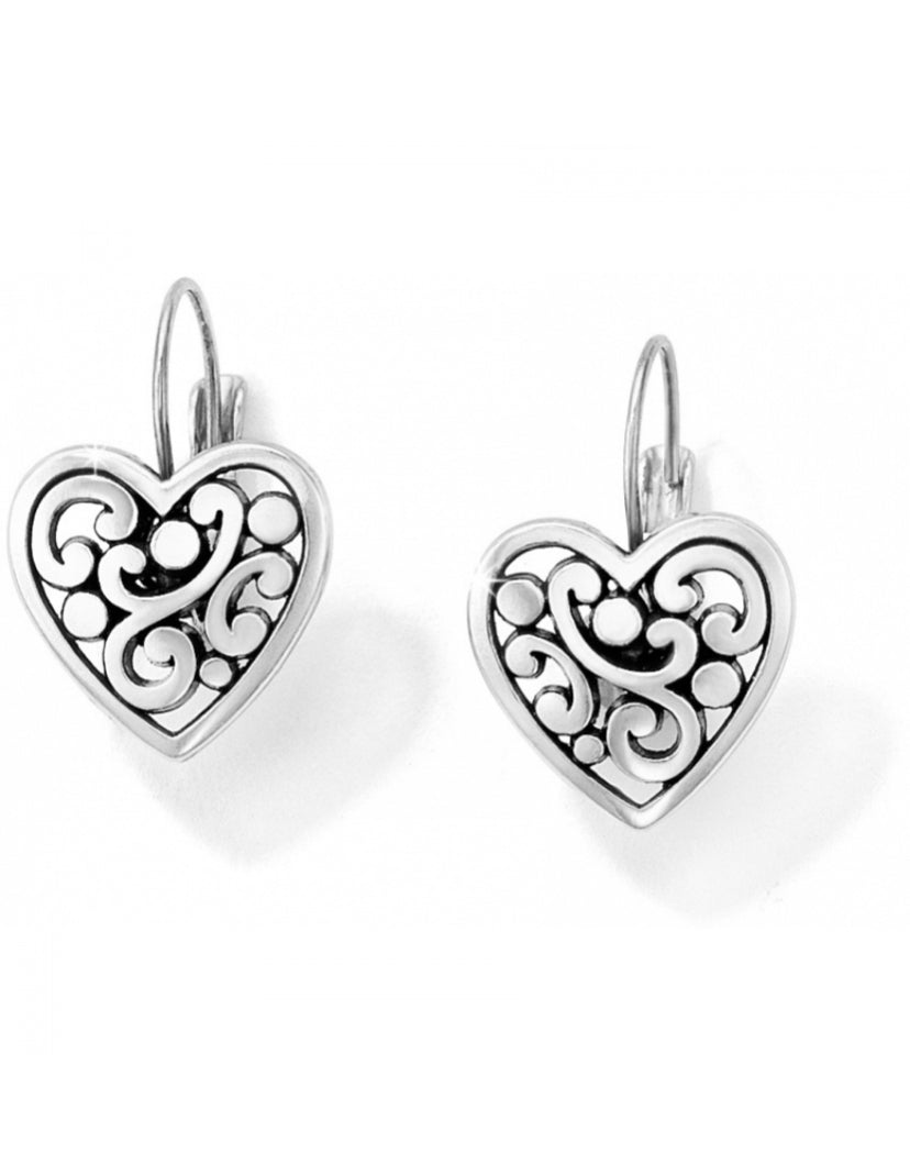 Contempo Heart Leverback Earrings