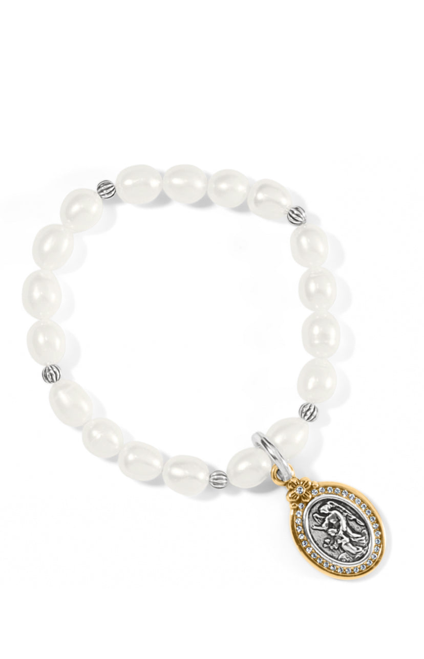 Brighton Guardian Angel Pearl Stretch Bracelet