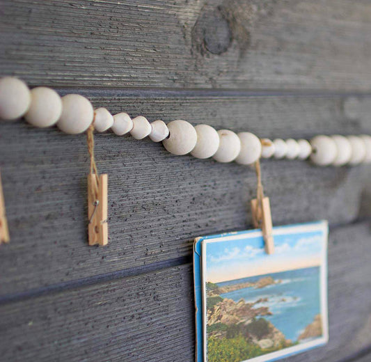 Wooden Garland with Clothes Pin
