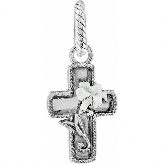 Brighton Easter Lily Cross Charm