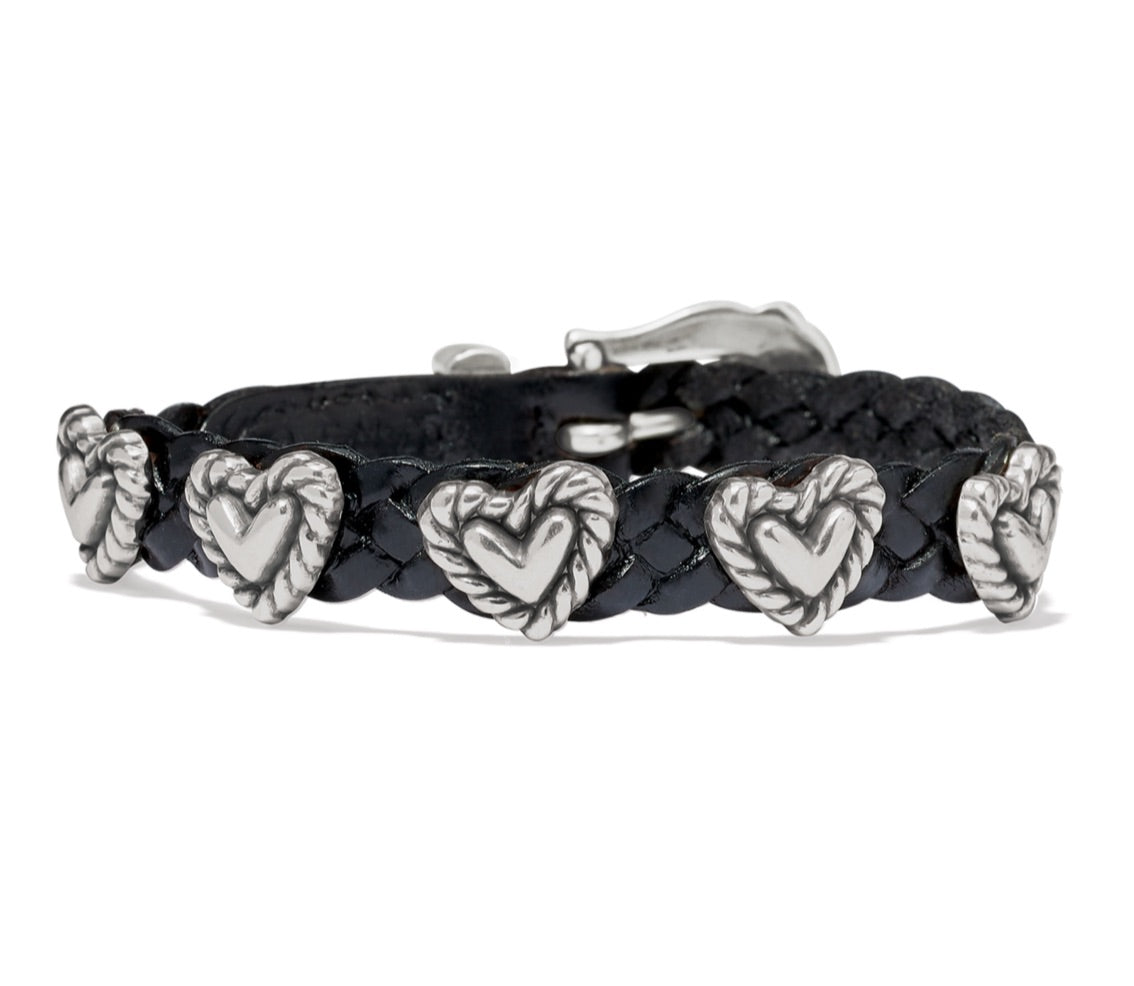 Brighton 3/8 Roped Heart Braid Bandit Bracelet