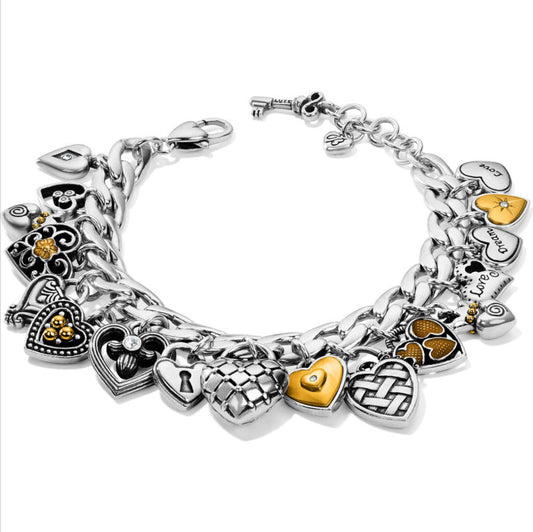Brighton One Heart Charm Bracelet