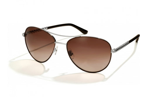 Brighton HELIX CHOC/SILVER SUNGLASSES