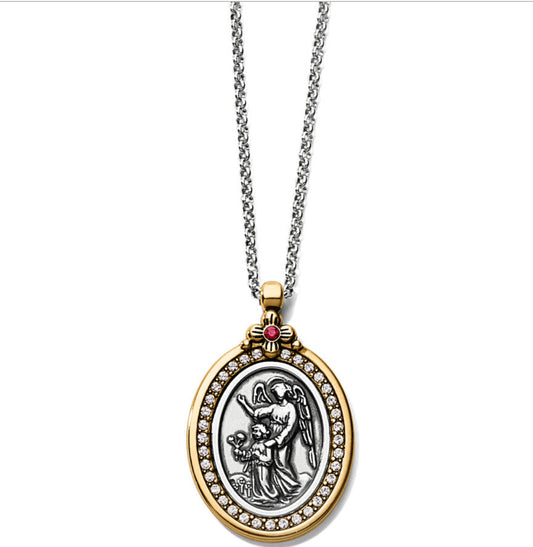 Brighton guardian angel two-tone necklace