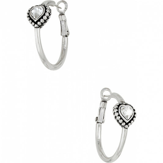 Brighton Shimmer Heart Small Hoop Earrings