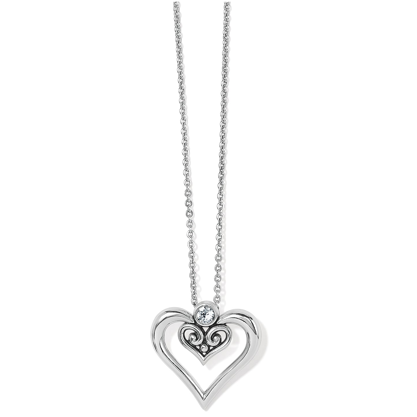 Brighton Alcazar Duet Heart Necklace