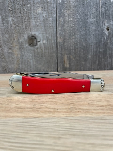 Moore Maker DELRIN HANDLED ENGRAVED BOLSTER TRAPPER - 4-1/8"