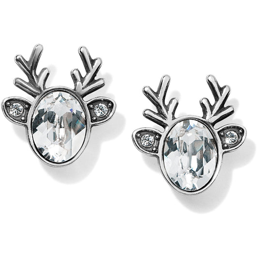 Brighton Reindeer Glitz Mini Post Earrings (Crystal, Red or Green)